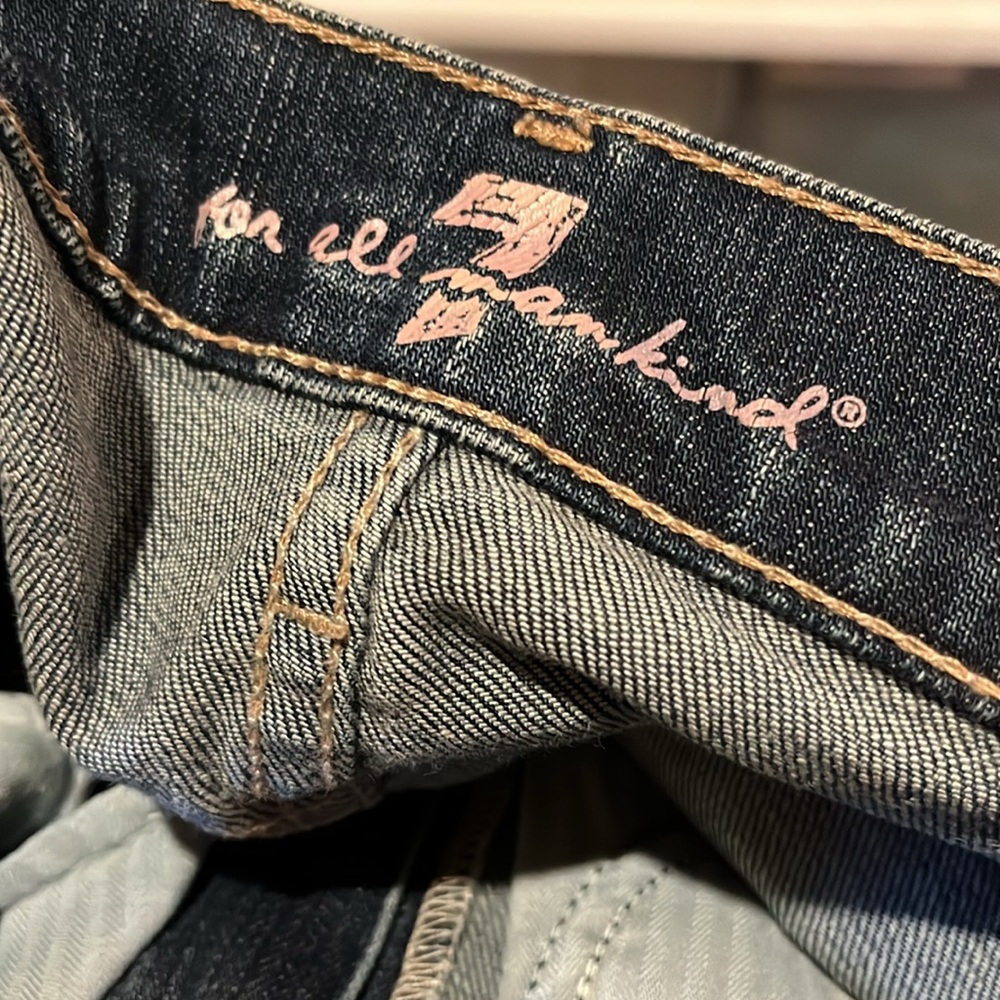 7FAMK DOJO 7 Pocket‎ Dark Wash Capri Jeans Sz 27 - Picture 6 of 6